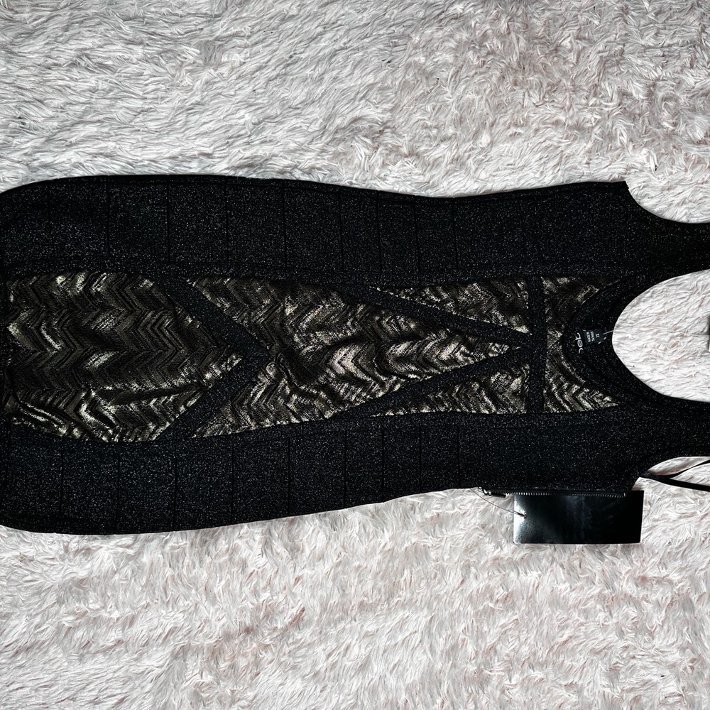 Black and gold Sleeveless Dress